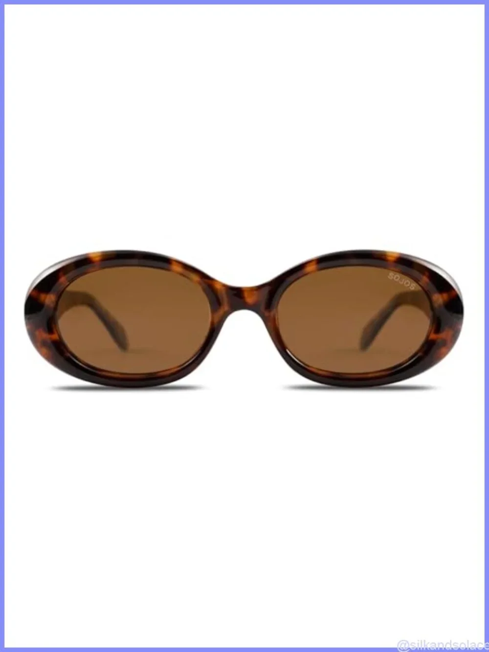 SOJOS Retro Oval Polarized Sunglasses UV400 Protection 90s Vintage